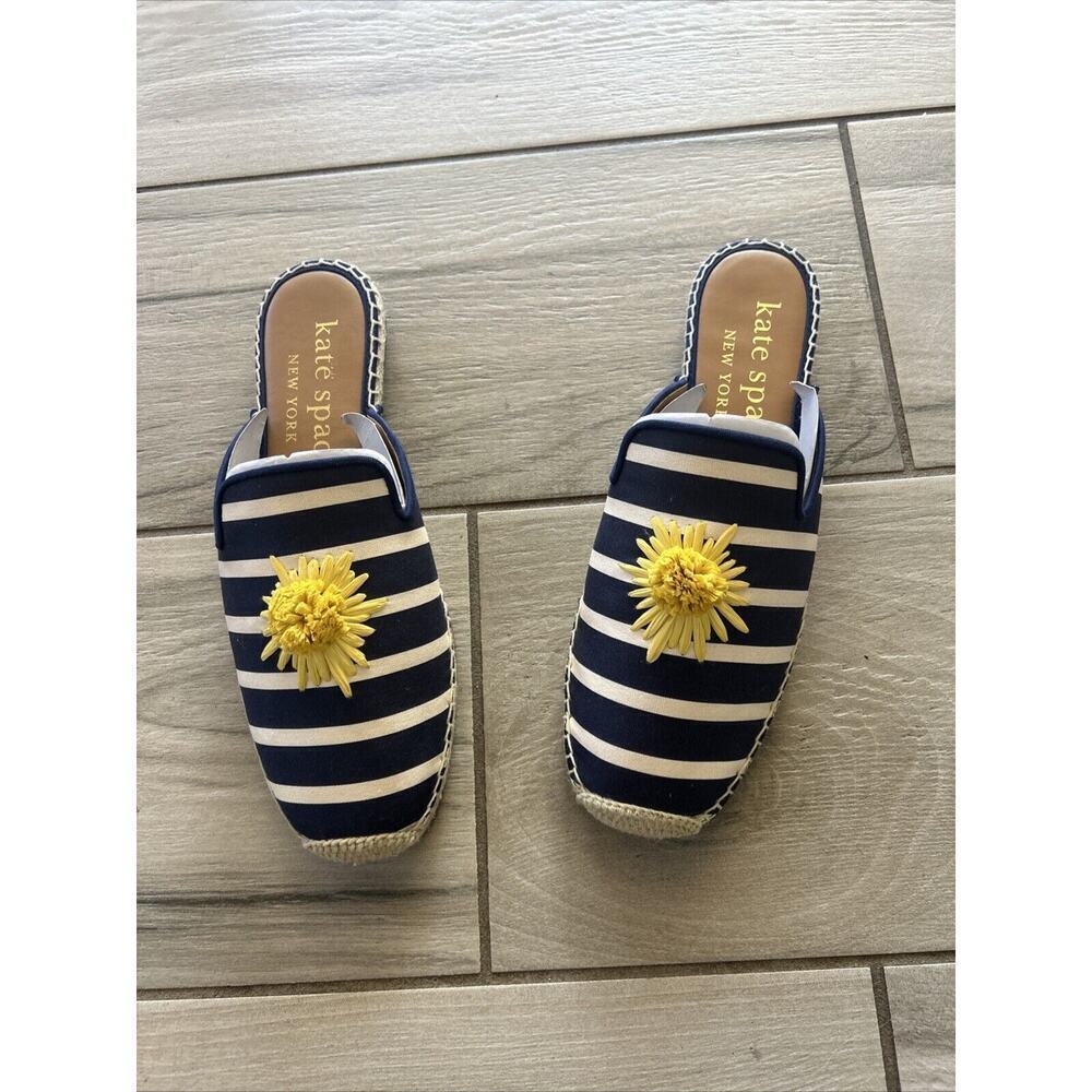 Kate Spade Navy and White Striped Flats - Picture 7 of 9